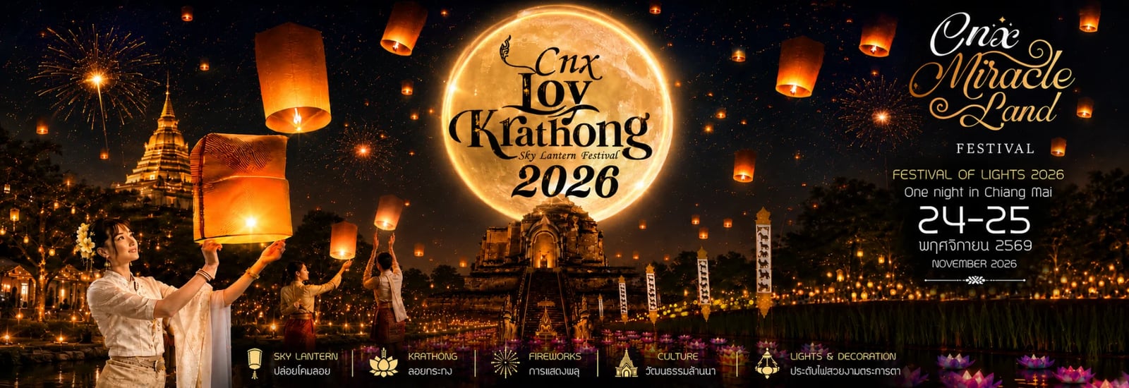 CNX Loy Krathong Sky Lantern Festival 2026