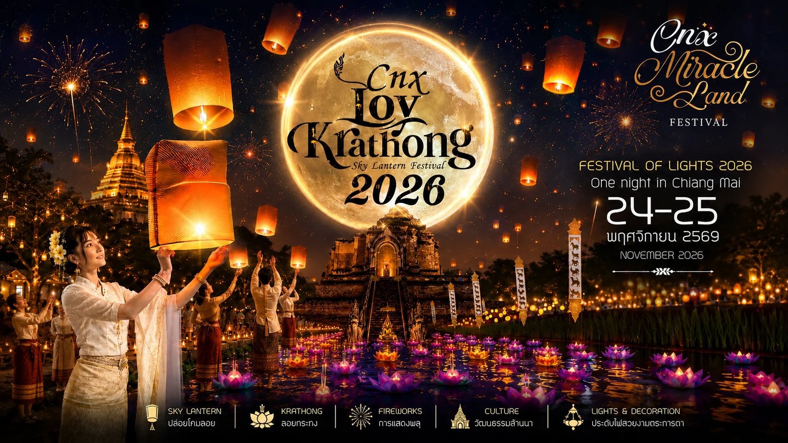 CNX Loy Krathong Sky Lantern Festival 2026